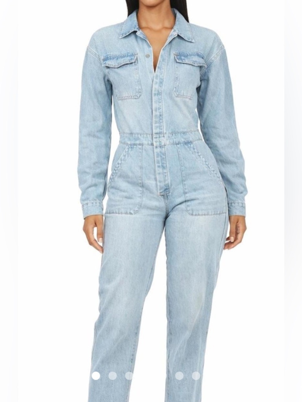 Universal Thread Light Blue Denim Utility Jumpsuit - Picture 3 of 3
